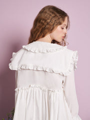 Sweet Pea Collar Mini Dress Pearled White / Z