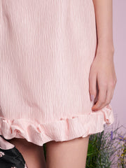 Harebell Ruffle Mini Dress Baby Pink / Z