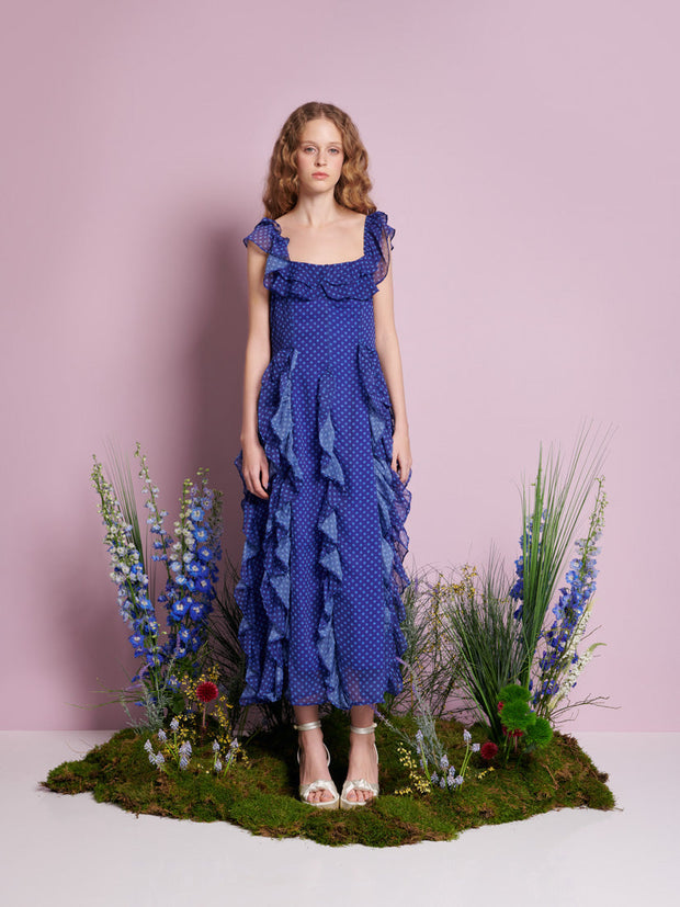 Aster Flounce Maxi Dress