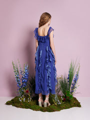 Aster Flounce Maxi Dress Royal Blue / Z
