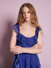 Aster Flounce Maxi Dress Royal Blue / Z