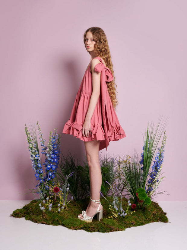 Magnolia Ruffle Mini Dress Raspberry Pink / Z