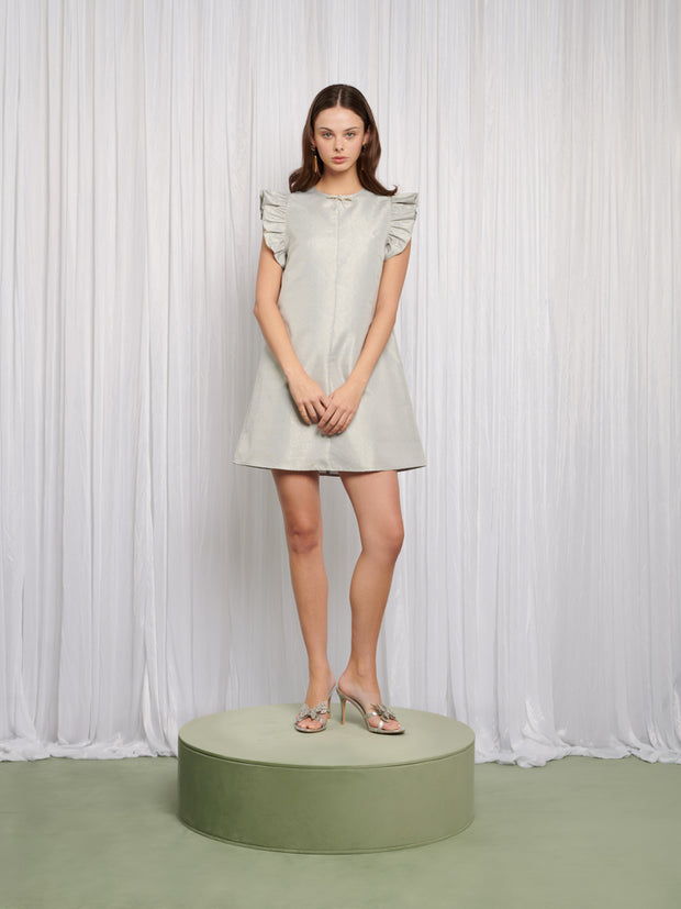 aline mini dress Cicinia Little White Dresses Short A-Line Square Neckline With Bowknot Get ready to blossom in the Andrea Crystal Embellished A Line Mini