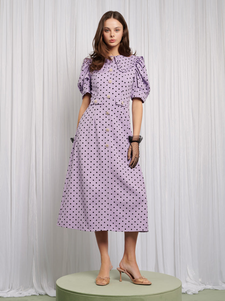 【sister jane】Polka Dance ドット柄 ミディ ドレス Polka Dance Midi Dress – Sister Jane