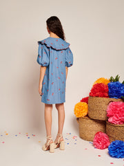 Lola Denim Mini Dress Sky Blue / Z