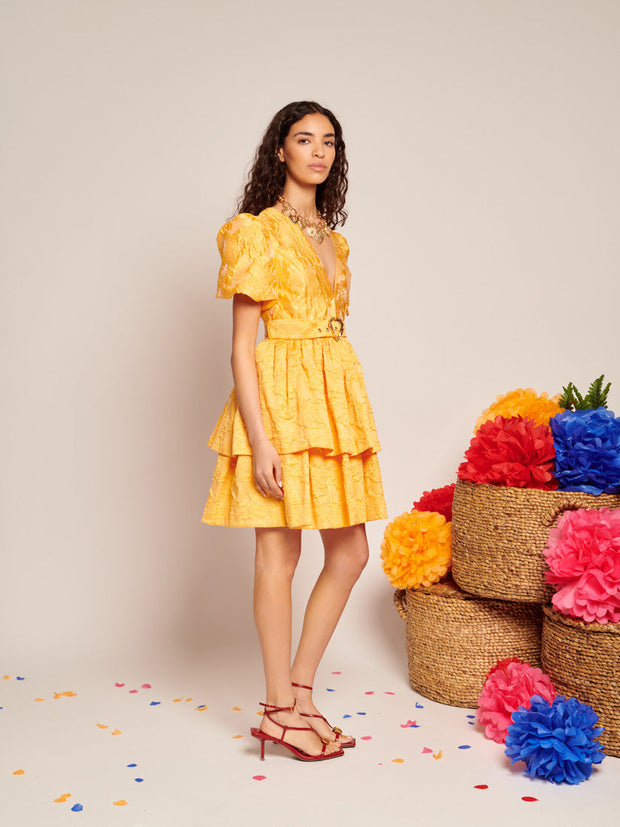 Sol Jacquard Mini Dress Sunflower Yellow / Z
