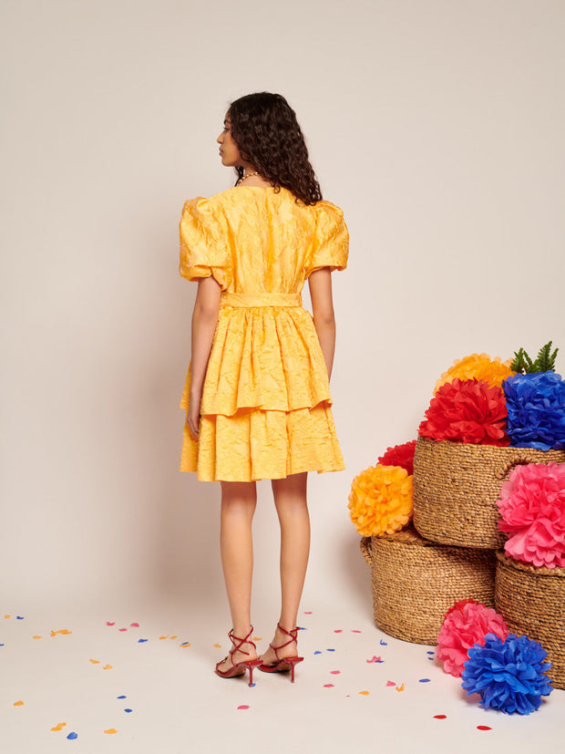 Sol Jacquard Mini Dress Sunflower Yellow / Z