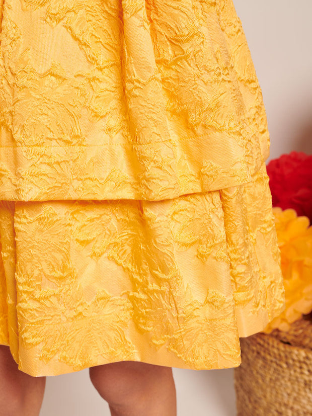 Sol Jacquard Mini Dress Sunflower Yellow / Z