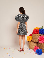 Ditsy Jacquard Mini Dress Coal Black / Z