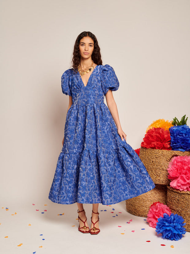Luna Jacquard Midi Dress