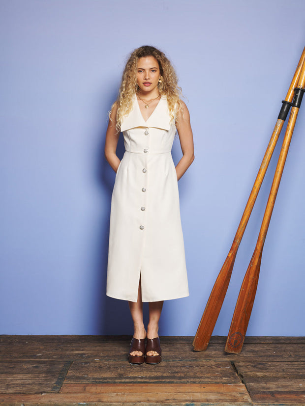 Birdie Collared Midi Dress