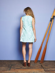 Water's Edge Bow Mini Dress Turquoise Blue / Z