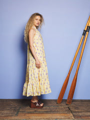 Lake Breeze Floral Midi Dress Pastel Yellow / Z