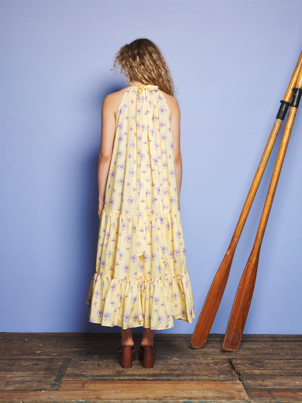 Lake Breeze Floral Midi Dress Pastel Yellow / Z