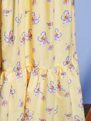 Lake Breeze Floral Midi Dress Pastel Yellow / Z