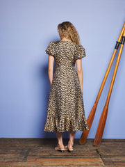 Brooke Jacquard Midi Dress Leopard Tan / Z