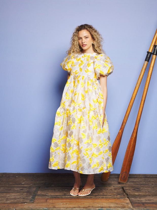 Heat Haze Jacquard Midi Dress