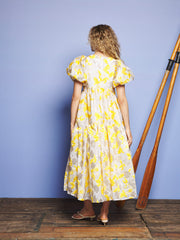 Heat Haze Jacquard Midi Dress Sunflower Yellow / Z