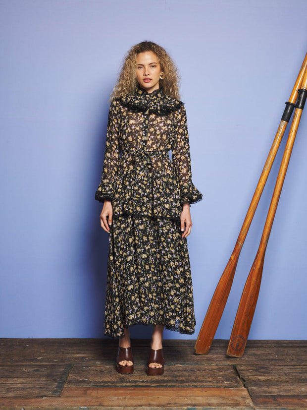Windswept Floral Maxi Dress