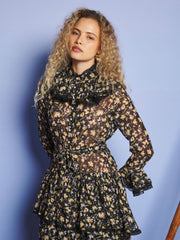 Windswept Floral Maxi Dress Floral Black / Z