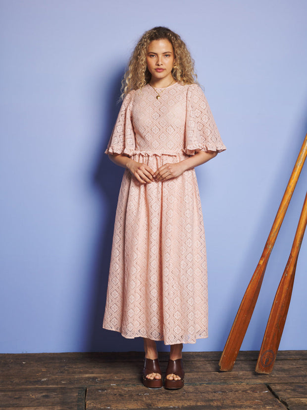 Reflections Lace Maxi Dress Nude Pink / Z