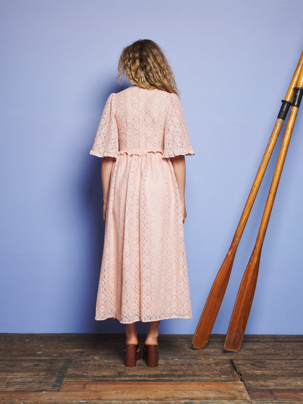 Reflections Lace Maxi Dress Nude Pink / Z