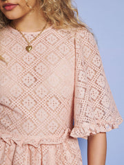 Reflections Lace Maxi Dress Nude Pink / Z