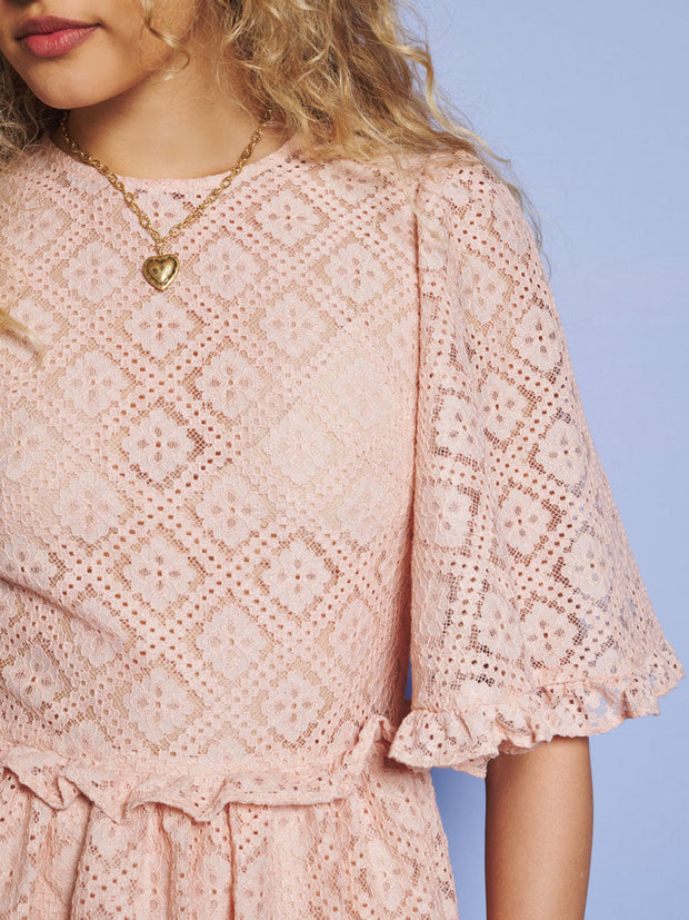 Reflections Lace Maxi Dress Nude Pink / Z