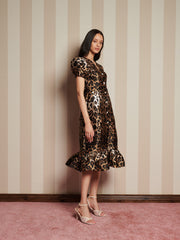 Suite Leopard Jacquard Midi Dress Brown Leopard / Z