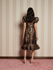 Suite Leopard Jacquard Midi Dress Brown Leopard / Z