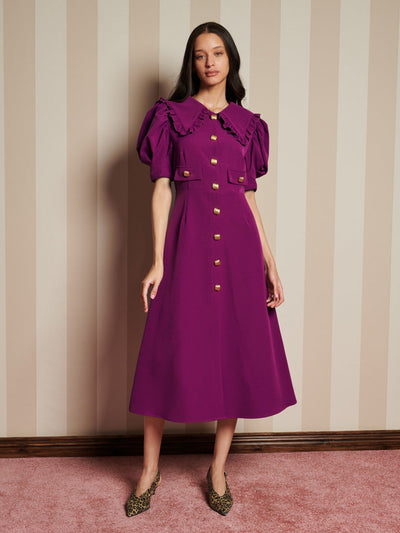 Spice Jar Midi Dress Prune Purple / Z