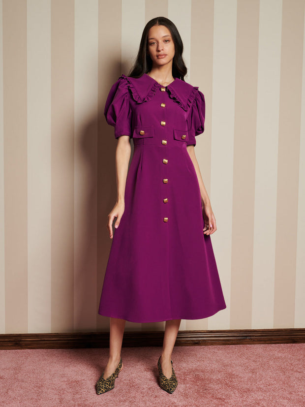 Spice Jar Midi Dress Prune Purple / Z