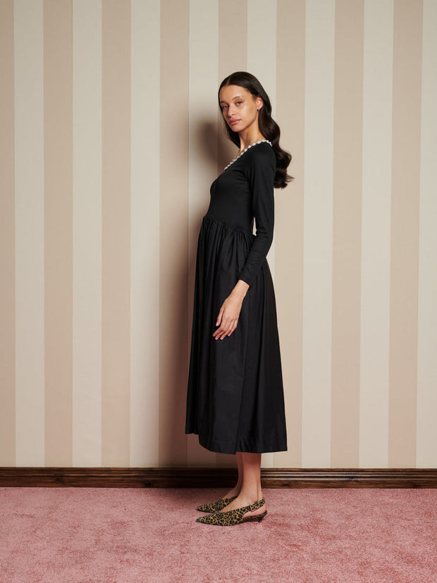 Forever Framed Midi Dress Pitch Black / Z