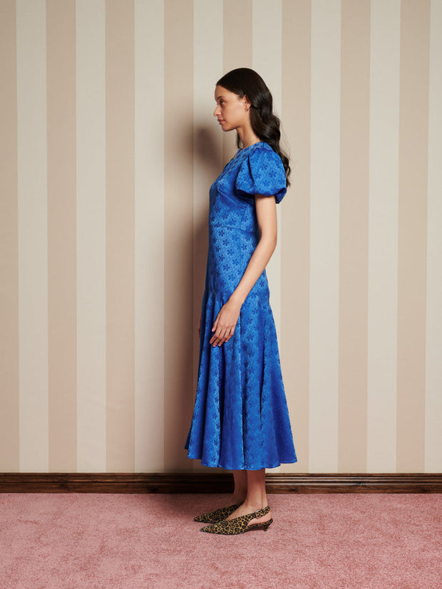 Oriel Jacquard Midi Dress Cobalt Blue / Z