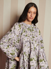 Alcove Tapestry Mini Dress Lavendar, Floral Green / Z
