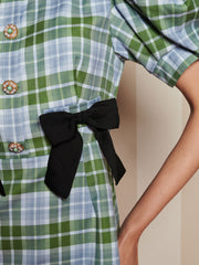 Foyer Check Mini Dress Green, Multi Check / Z