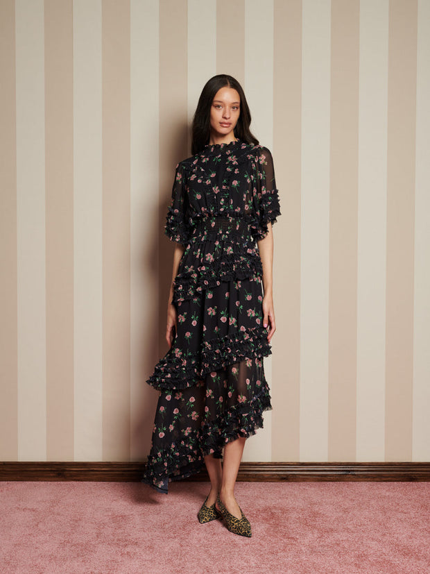 Rose Way Asymmetric Dress