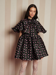Canopy Jacquard Mini Dress Coal Black / Z