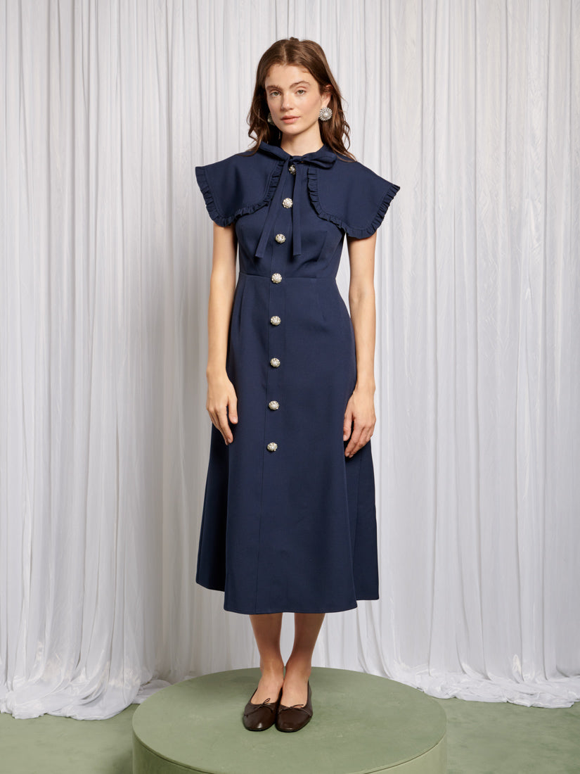 blue sister jane dress Sister Jane Blue Eyes Dress - Blue Jacquard Dress - Mini Dress
