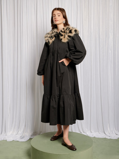 Eleanor Removable Collar Maxi Dress