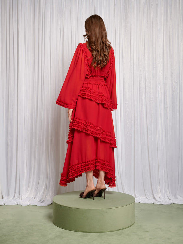 Augustine Maxi Ruffles Dress