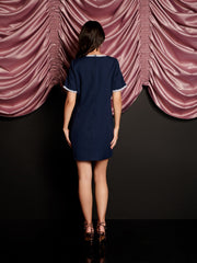 Belle De Nuit Mini Dress Marine Blue / Z