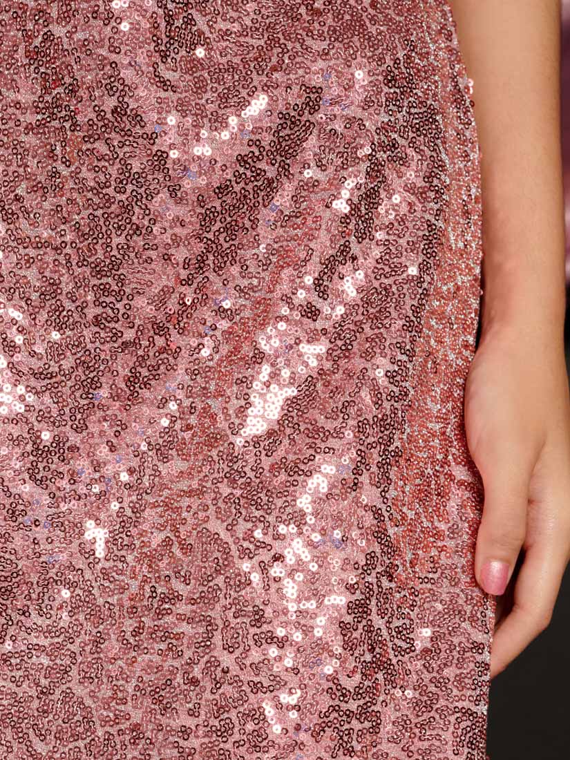 Swoon Sequin Mini Dress Baby Pink / S