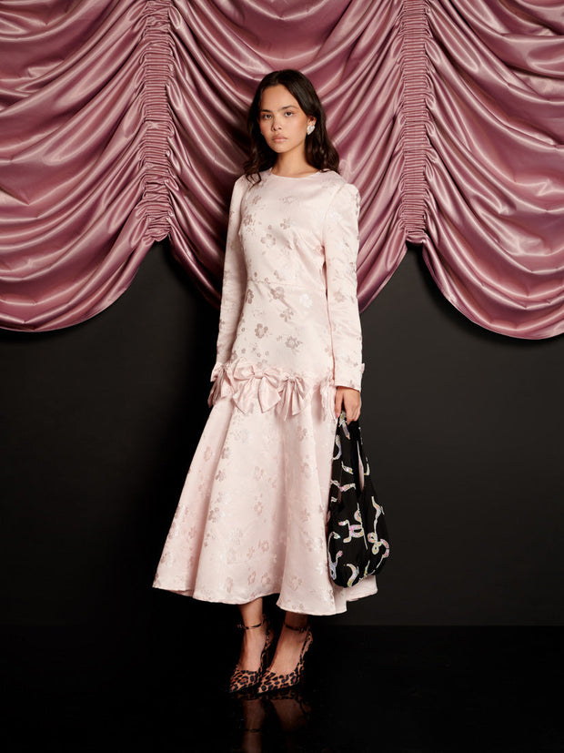 Gloss Jacquard Midi Dress