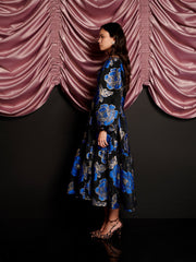 Blues Jacquard Midi Dress Royal Blue / Z