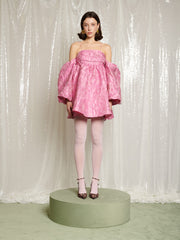 Secret Ball Jacquard Mini Dress