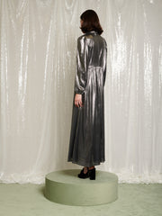 Disco Darling Lame Maxi Dress