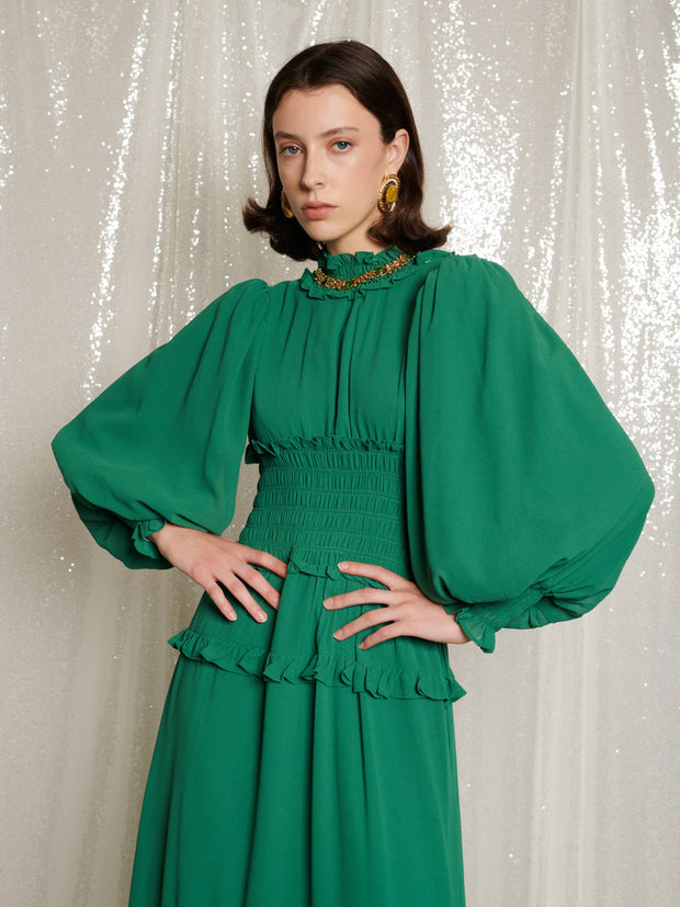 Forest Queen Maxi Dress Spruce Green / XS Forest Queen Maxi Dress Spruce Green / XS