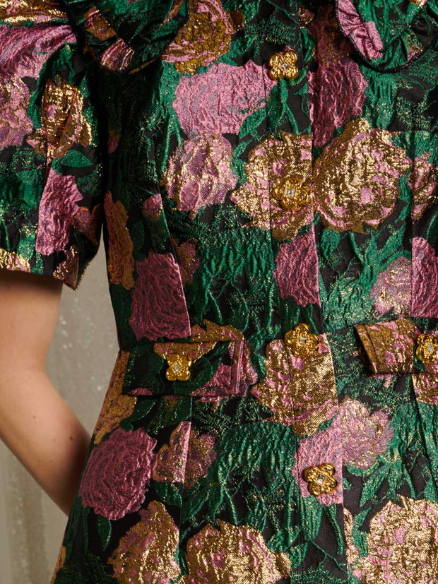 Enchanted Jacquard Midi Dress