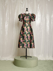 Enchanted Jacquard Midi Dress